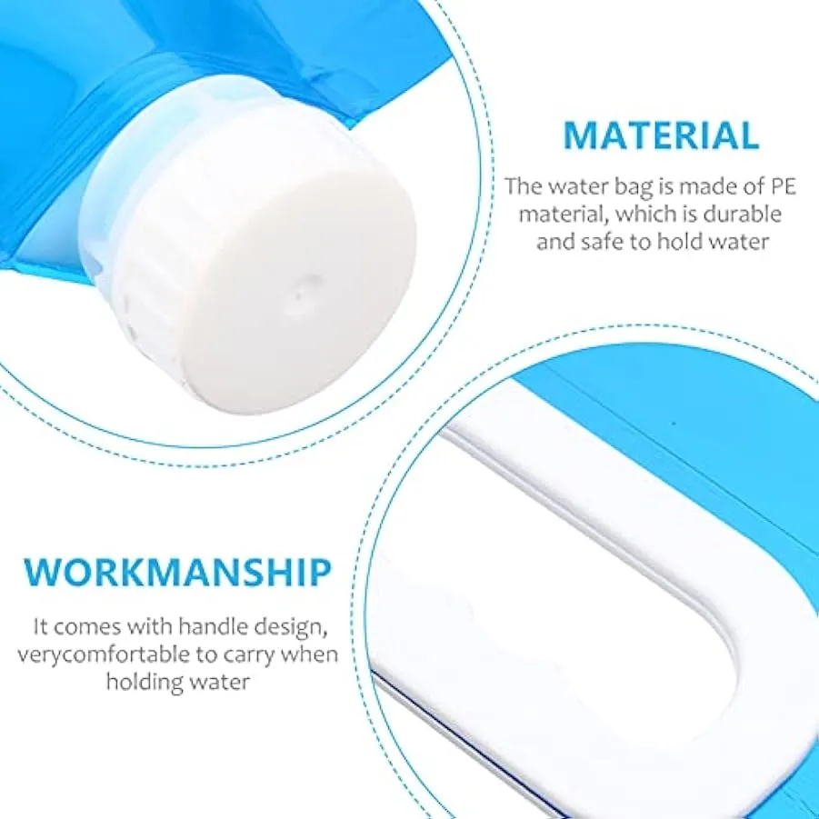 INOOMP 3 Pz Borsa Per La Conservazione Dell’acqua Pieghevole Sacca Idrica Portatile Per Zaino Sacca D’acqua Per Sport All’aria A