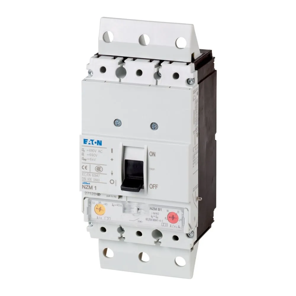 Interruttore automatico con contenitore stampato MCCB 112739 NZMC1-A63-SVE, 3, 63A, potere di interruzione 4 kA,