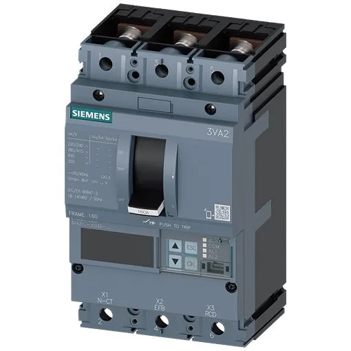 Interruttore di sicurezza elettronico Siemens, 63A, 3 canali, 3VA2