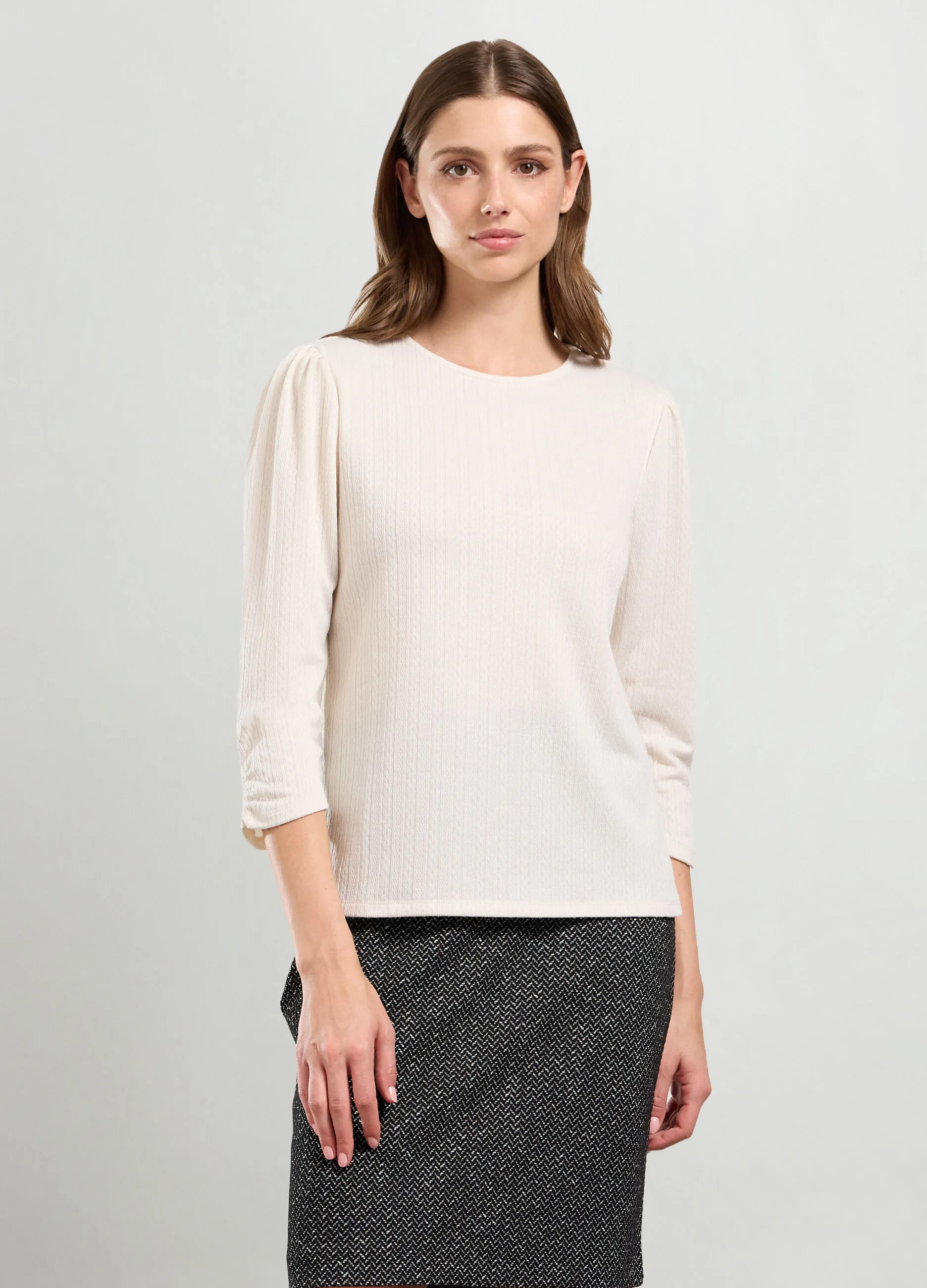 IWIE  T-shirt con lavorazione a treccia donna