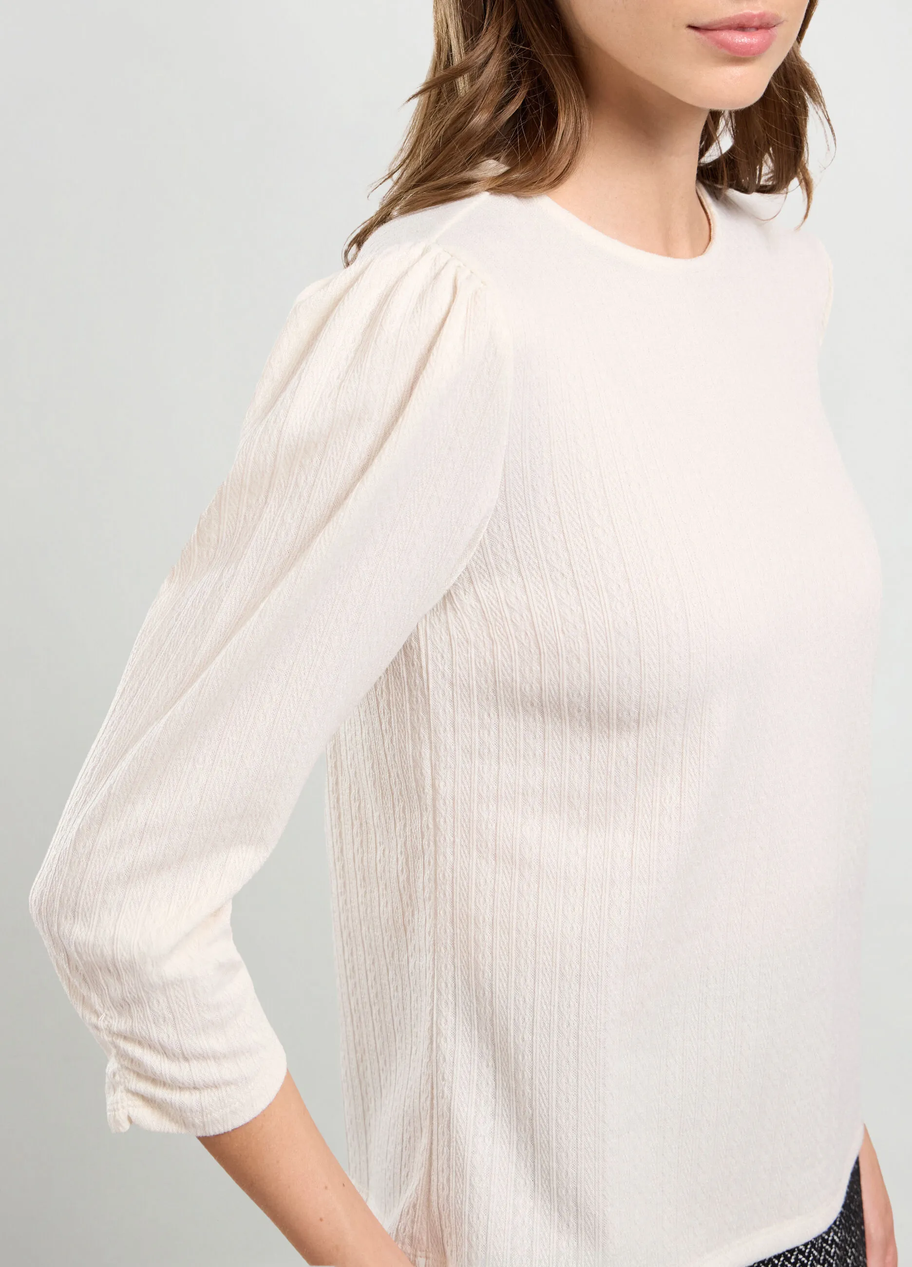 IWIE  T-shirt con lavorazione a treccia donna