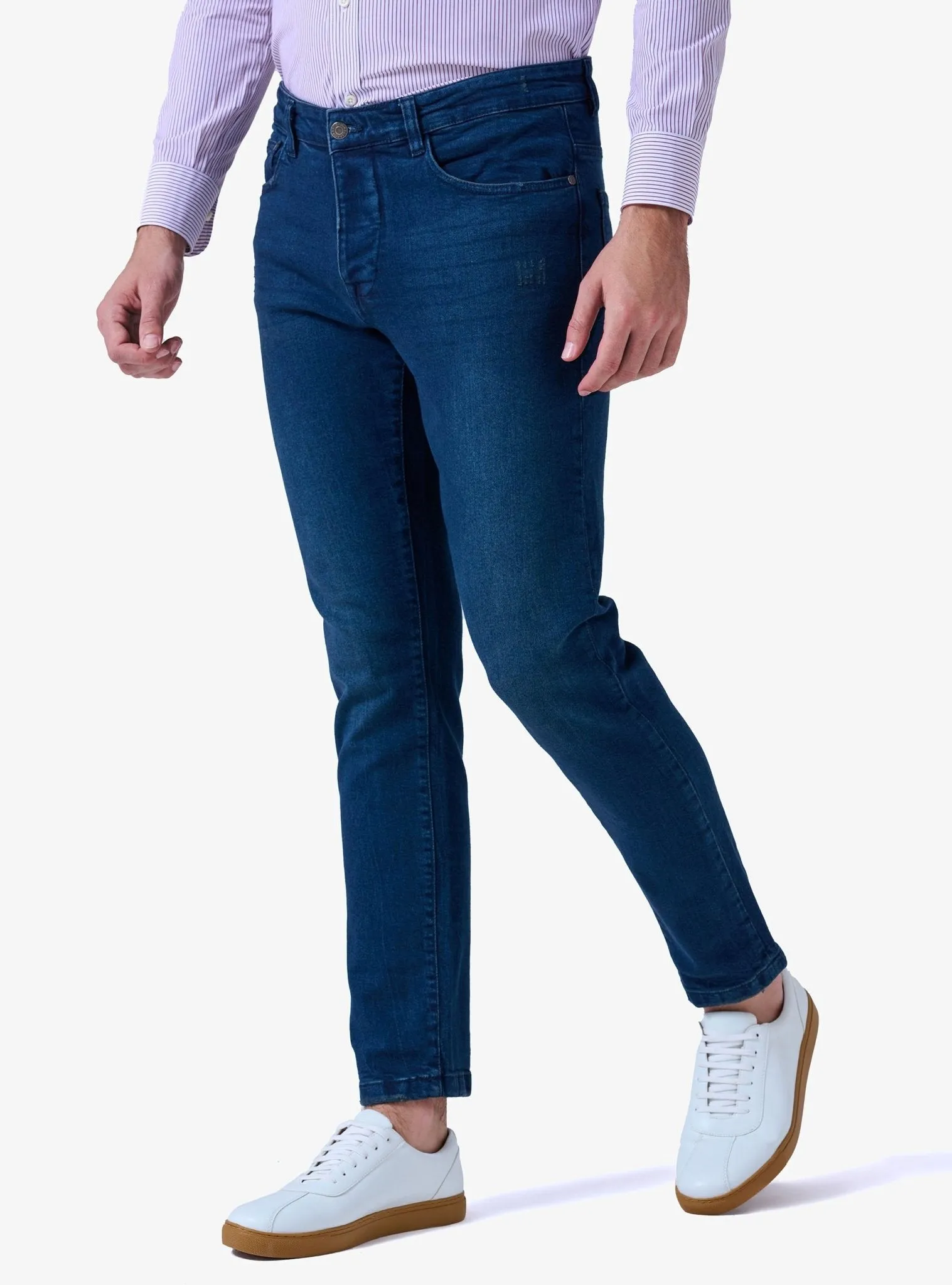 Jeans in denim - Blue Navy