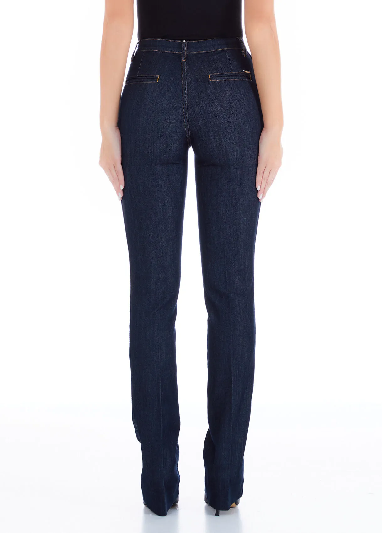 Jeans straight a vita alta