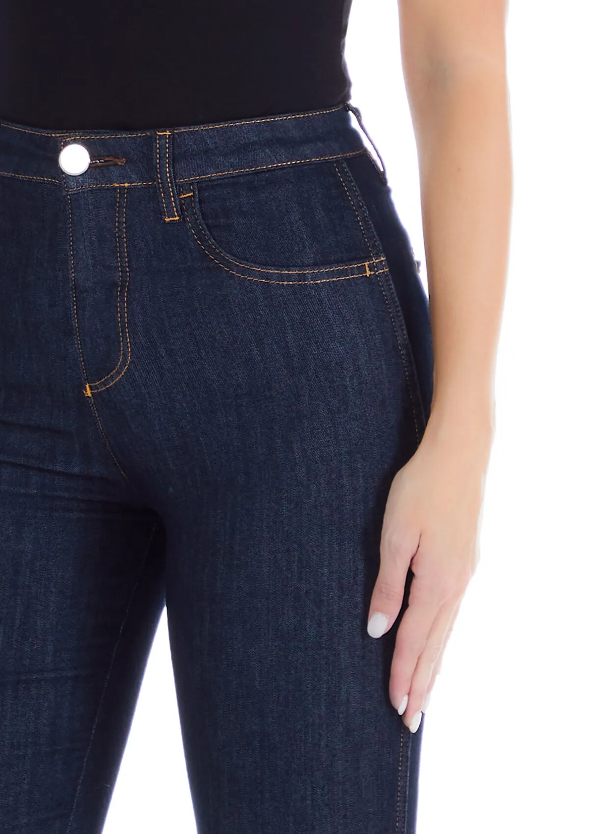 Jeans straight a vita alta