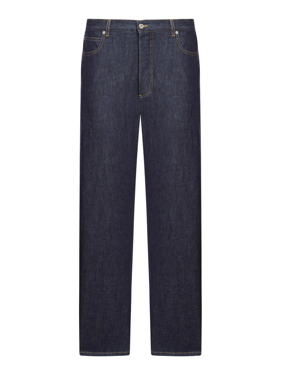 Jeans wide leg in denim scuro