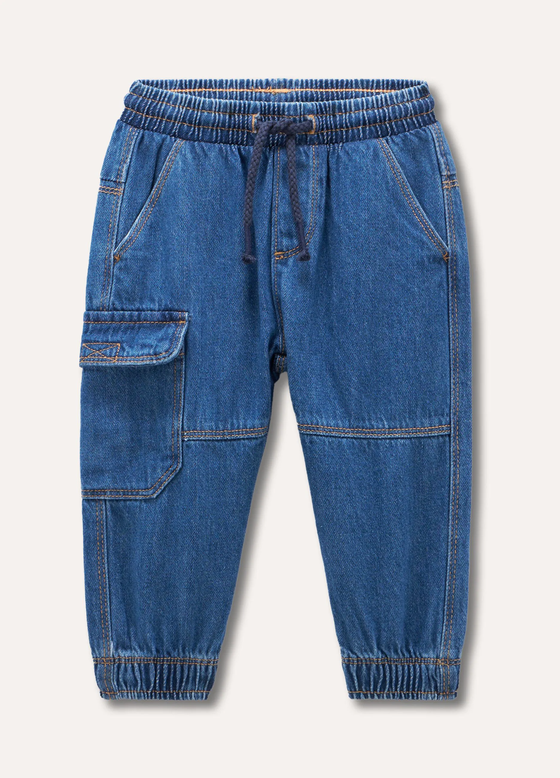 Jogger in denim neonato