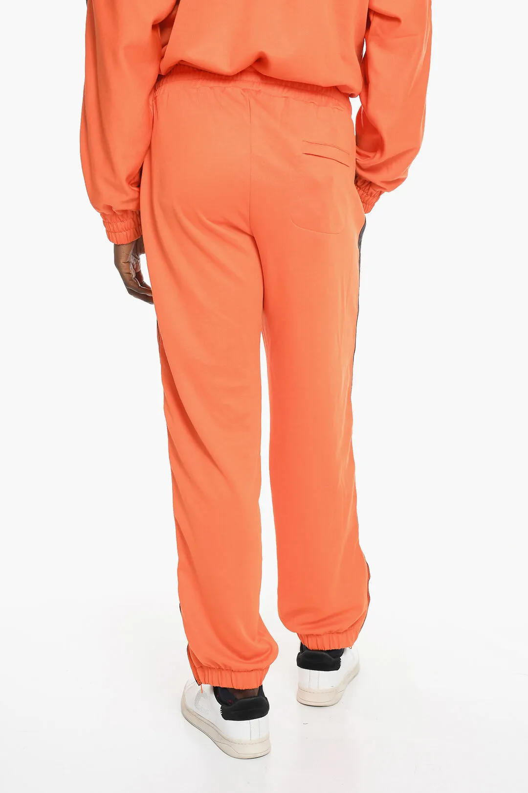 Joggers Track in Misto Cotone con Banda Laterale Logata