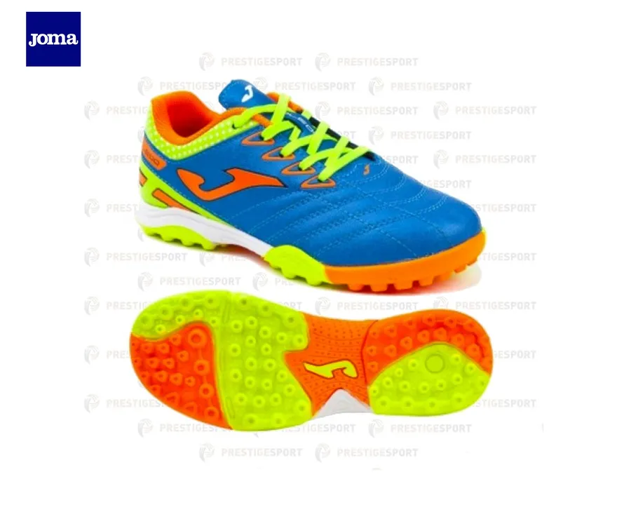 JOMA TOLEDO 804 AZZURRO-ARANCIONE SCARPA CALCIO A 5 JUNIOR