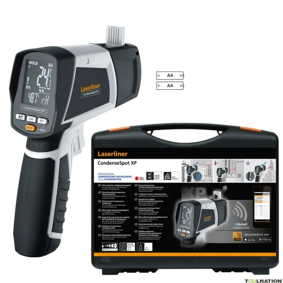 Laserliner 082.047A CondenseSpot XP Dispositivo professionale per la misurazione di clima/umidità/temperatura