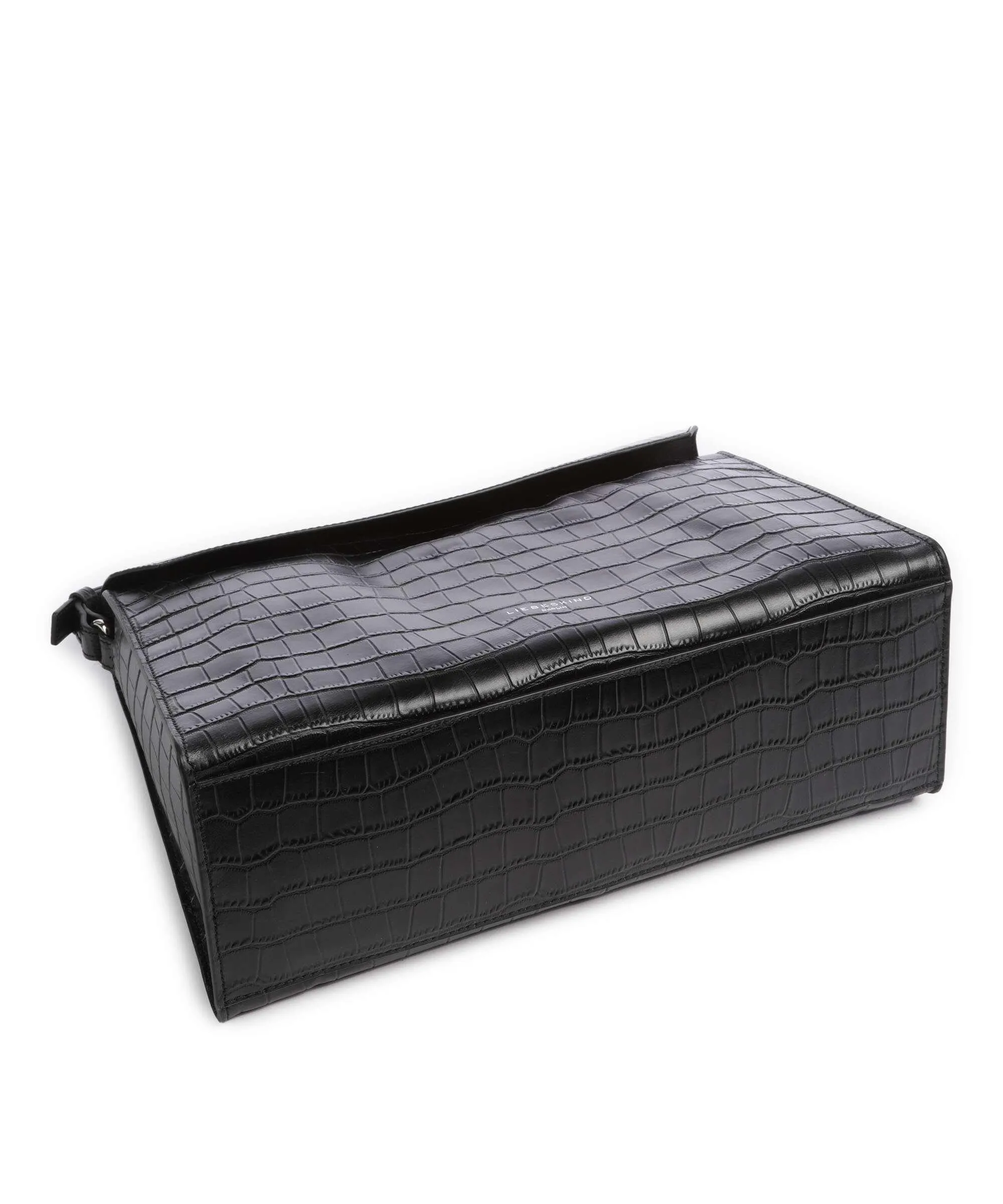  Liebeskind Lora Croco M Borsa a tracolla pelle in rilievo nero  