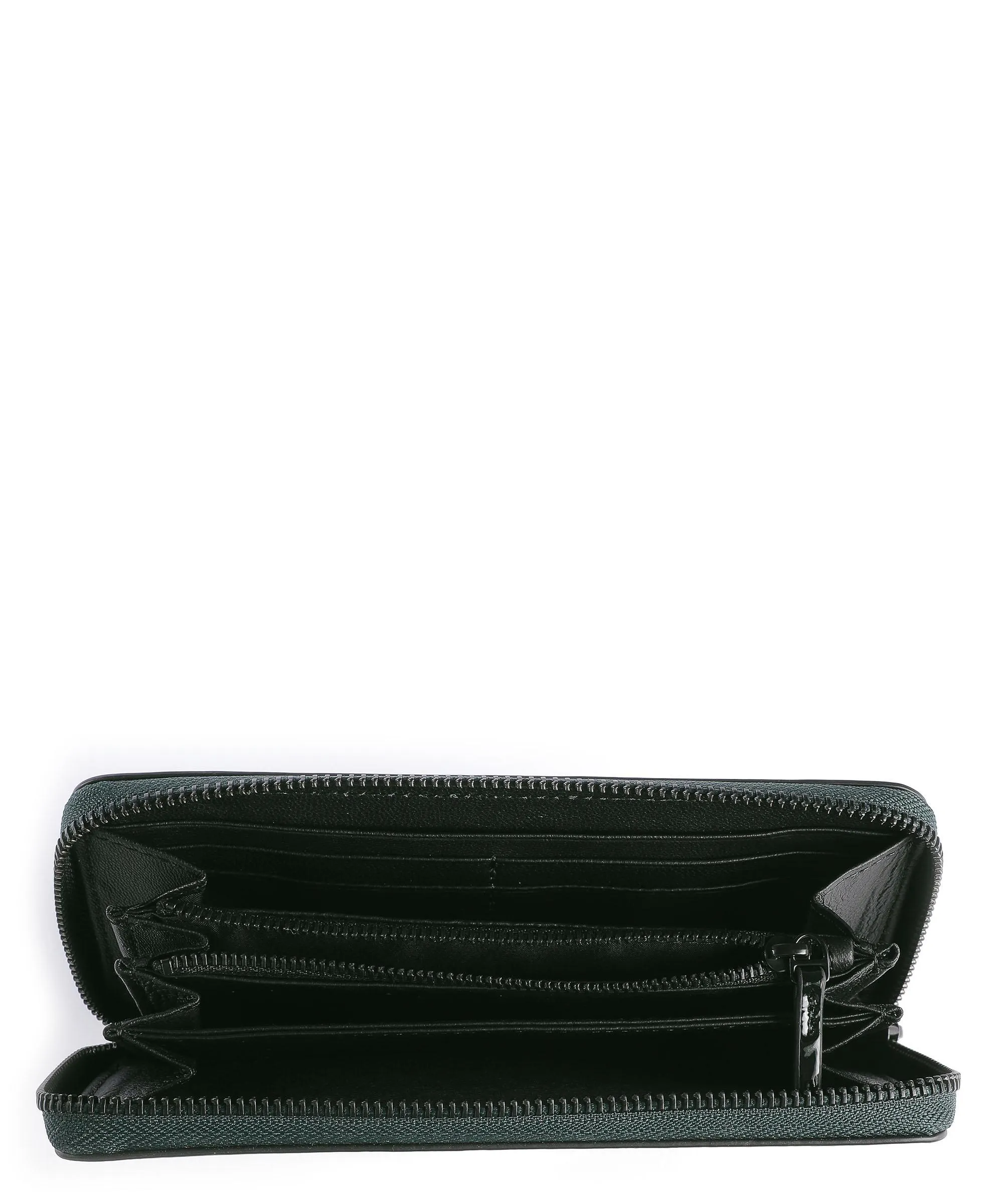  Liebeskind Paper Bag Sally Naplack Portafoglio pelle verniciata verde scuro  