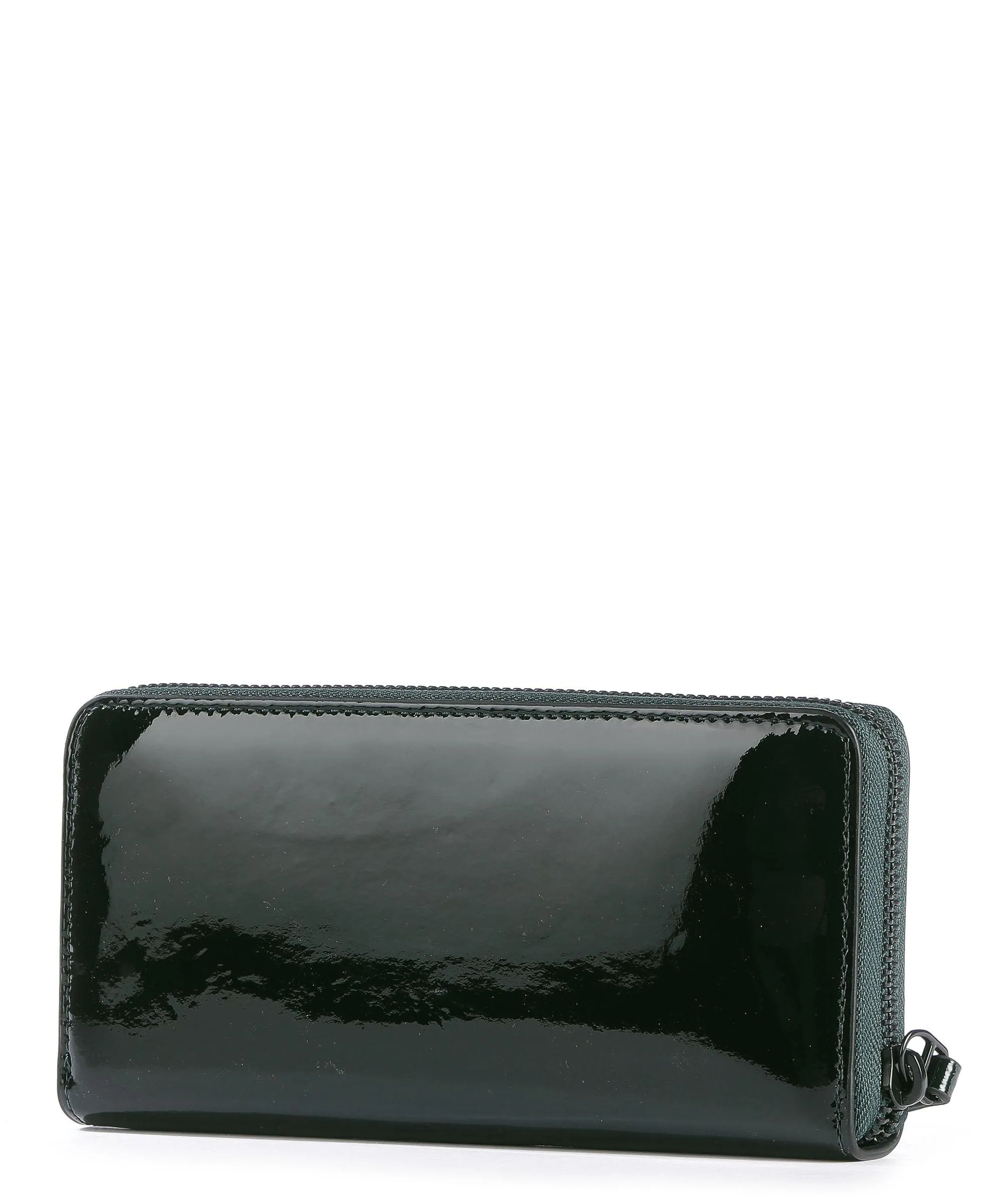  Liebeskind Paper Bag Sally Naplack Portafoglio pelle verniciata verde scuro  