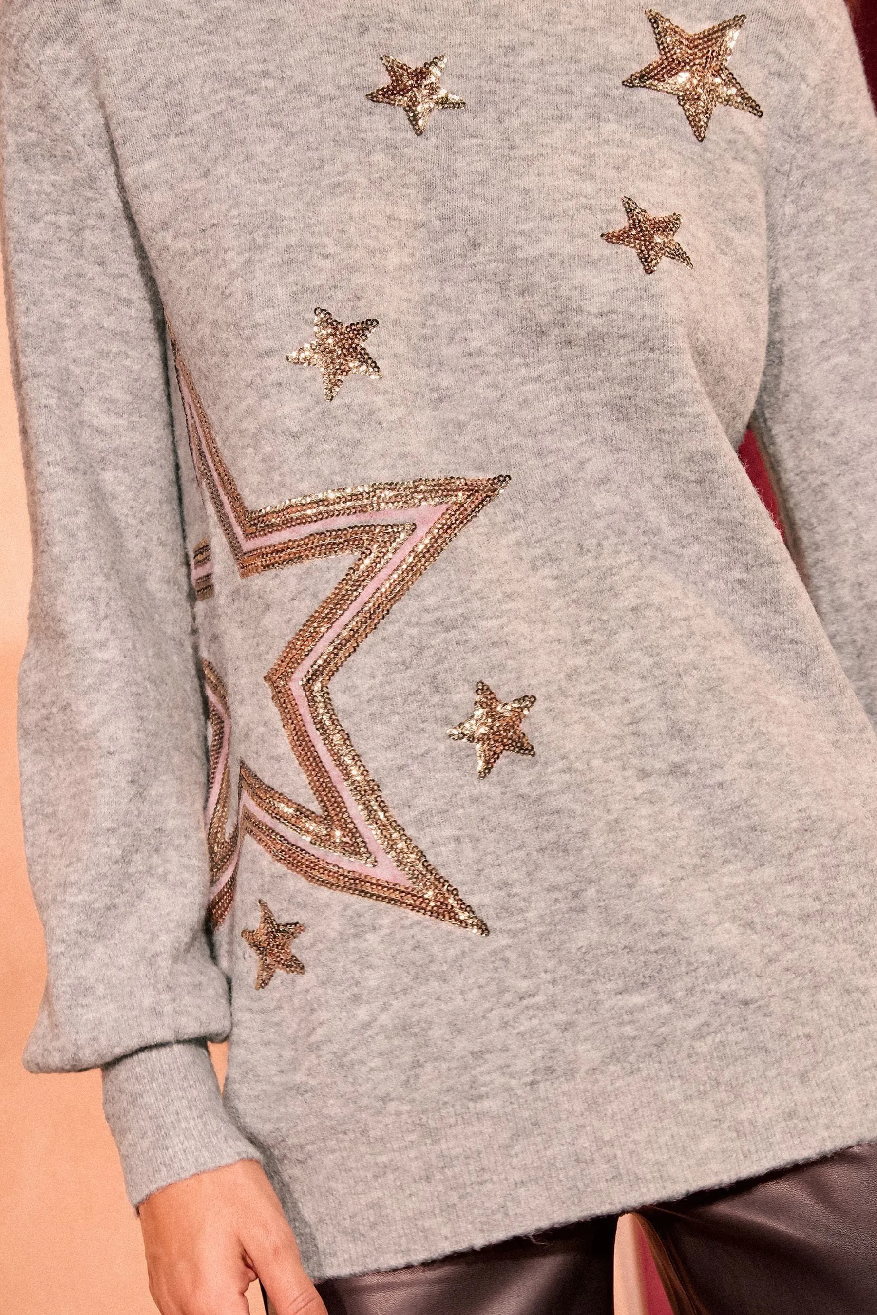 Love & Roses Cosy Girocollo Longline Maglione    