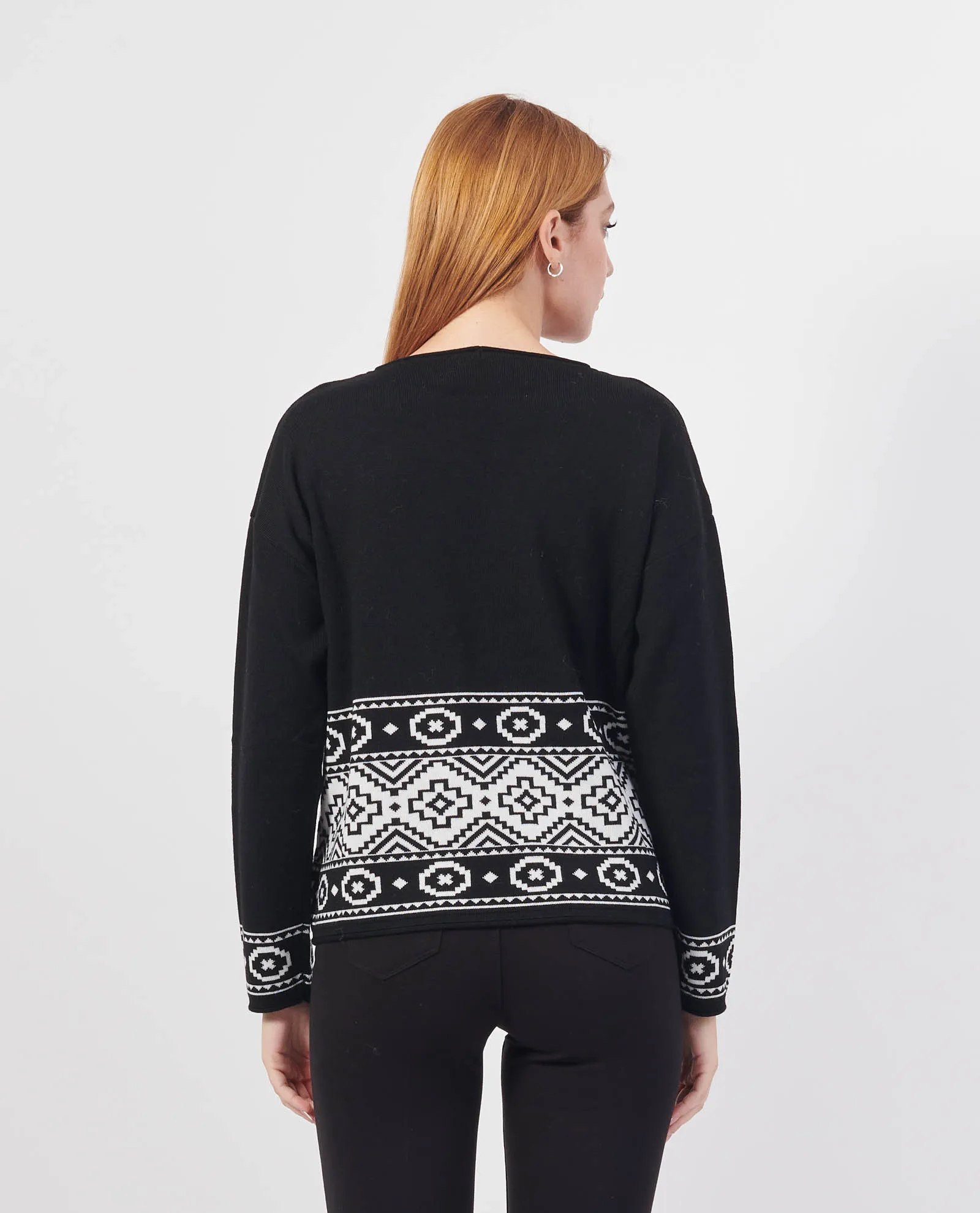 LOVELY      Maglione donna Lovely girocollo con ricamo