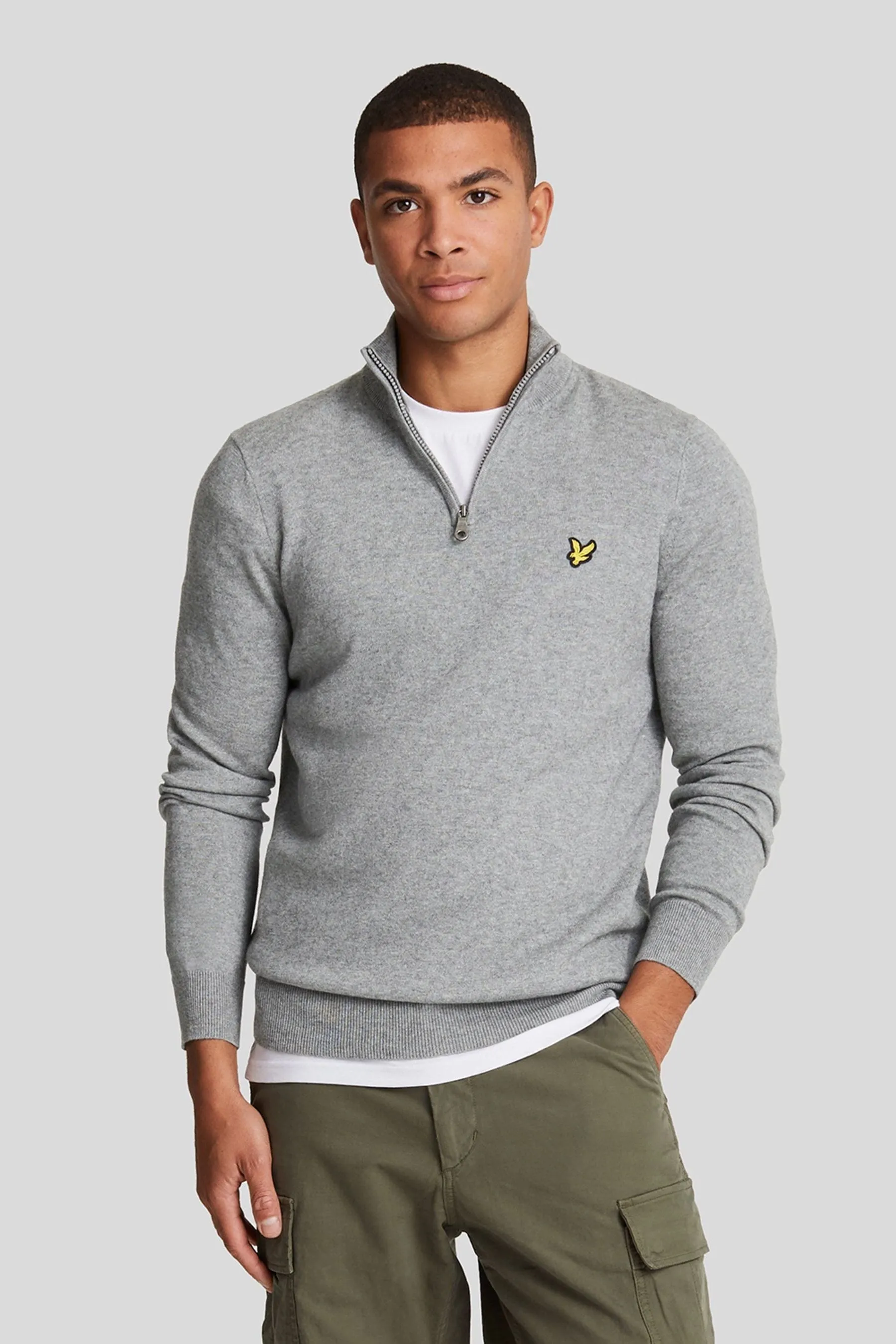 Lyle & Scott Cotone Merino Quarter Zip Maglione    