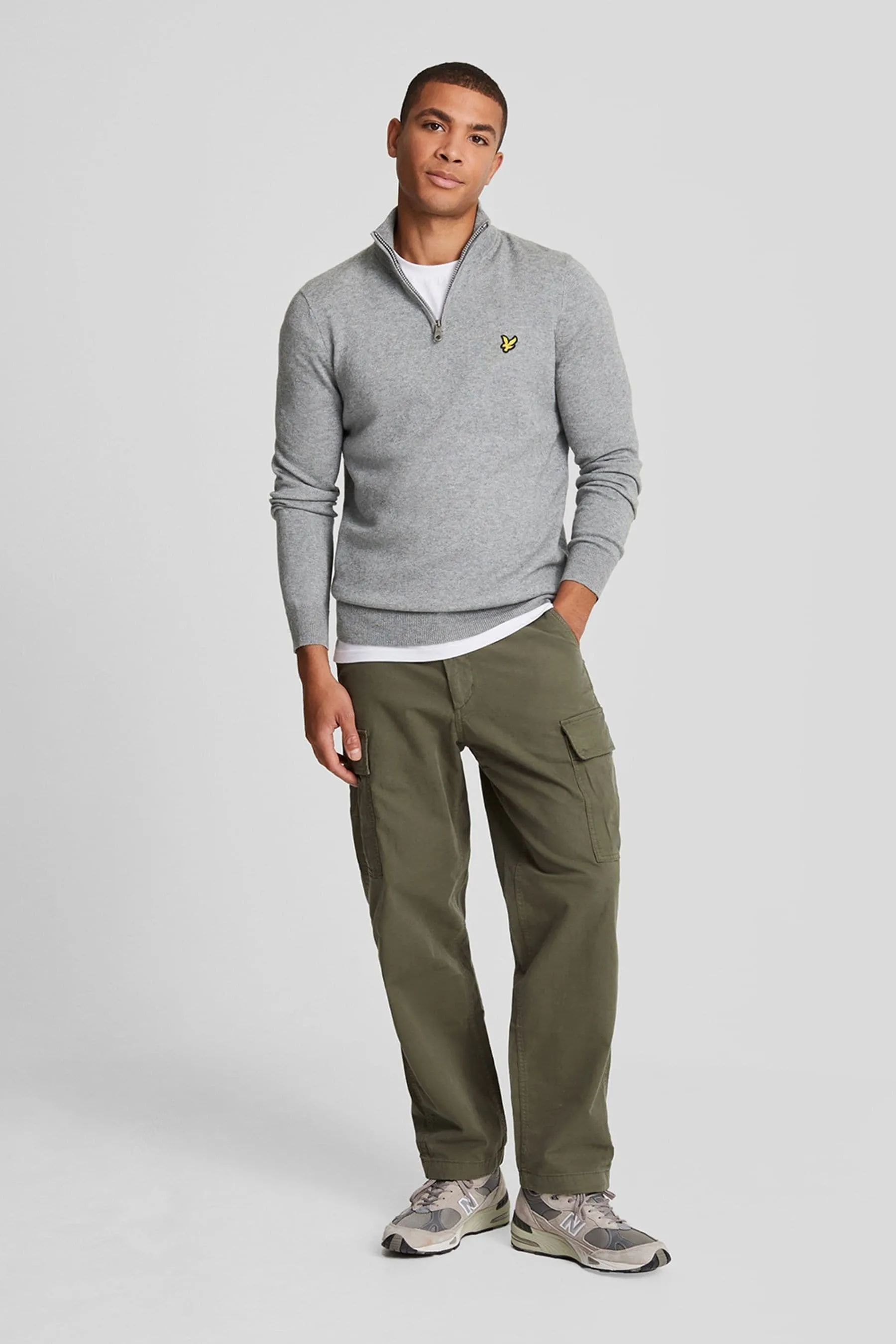 Lyle & Scott Cotone Merino Quarter Zip Maglione    