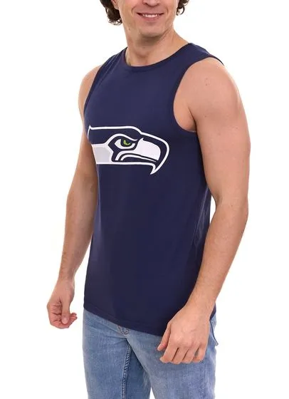 Maglia da allenamento senza maniche canotta da uomo Fanatics NFL Seattle Seahawks 1566MNVY1ADSSE NFL blu scuro