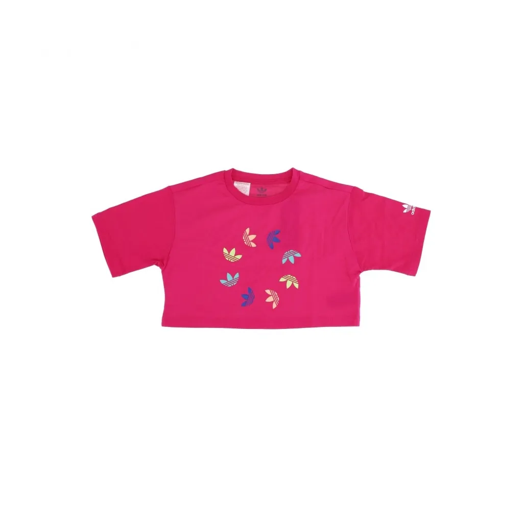 maglietta corta ragazza cropped tee BOLD PINK