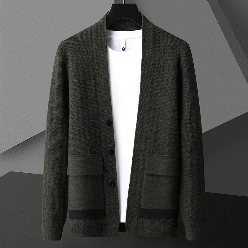 Maglione cardigan da uomo in stile coreano