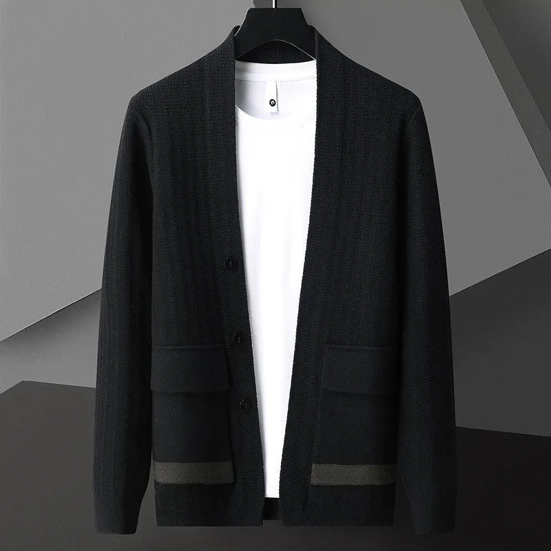 Maglione cardigan da uomo in stile coreano