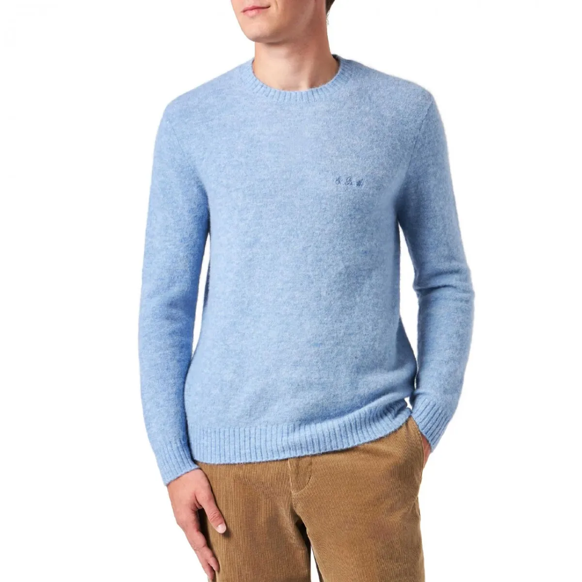 Maglione Heron Con Ricamo St. Barth Azzurro