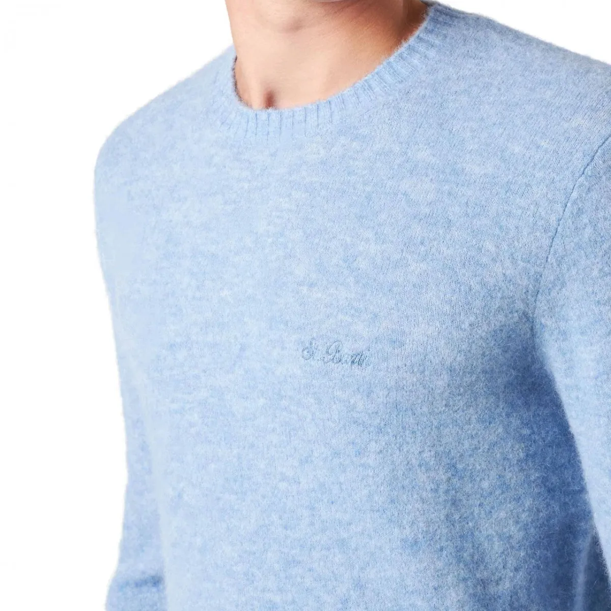 Maglione Heron Con Ricamo St. Barth Azzurro