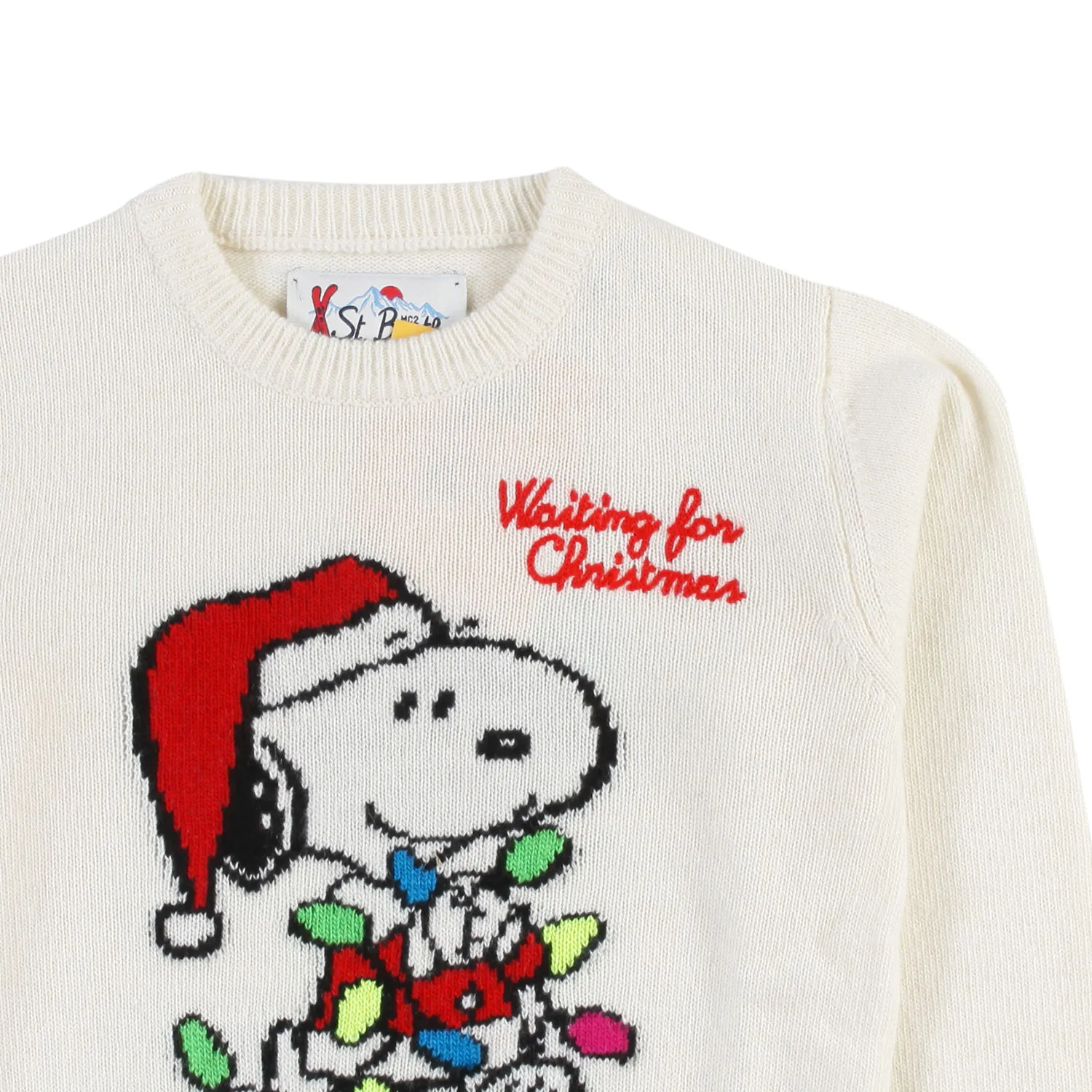 Maglione Mc2 Panna Con Tema Snoopy Christmas