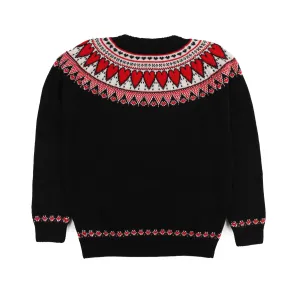 Maglione Mc2 Princess Nero, Panna E Rosso