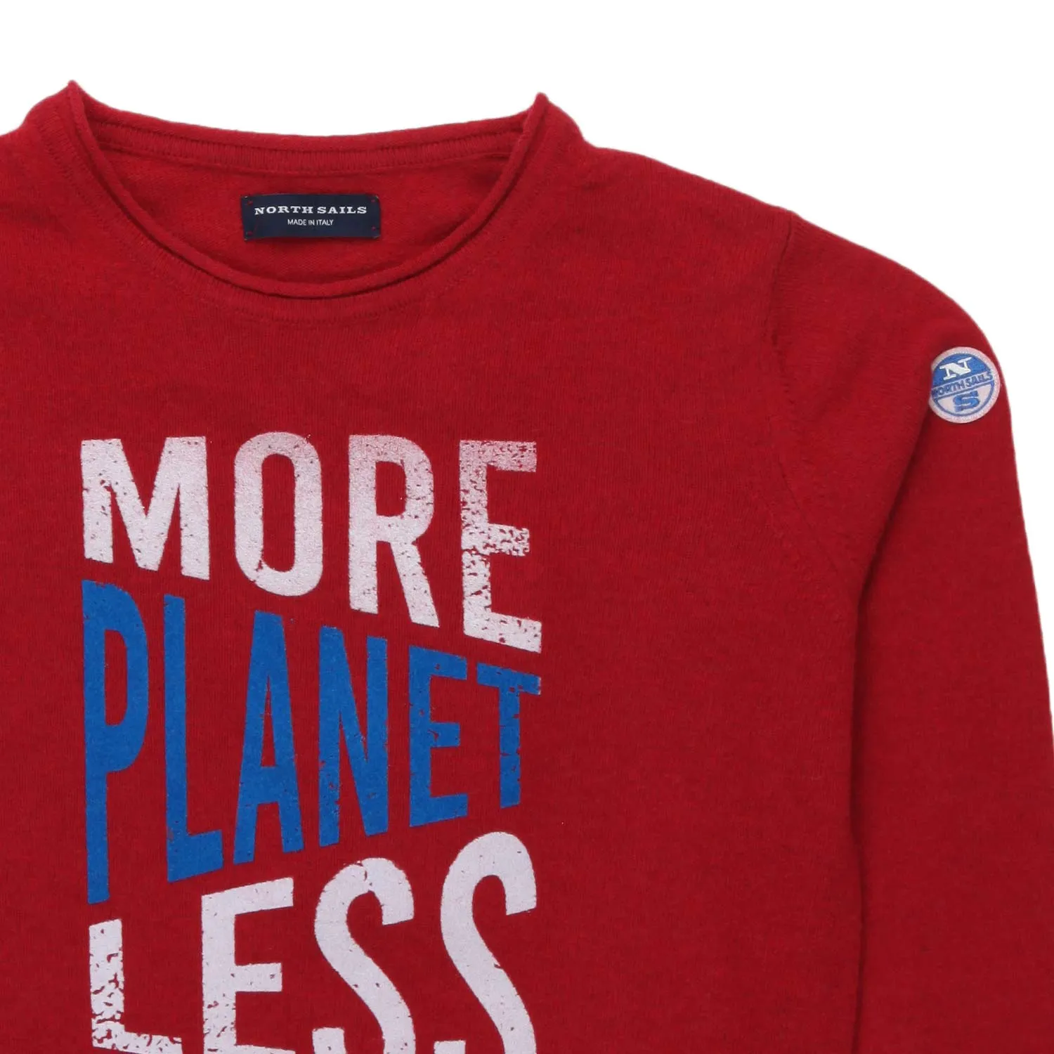 Maglione Rosso Con Lettering Bambino E Teen