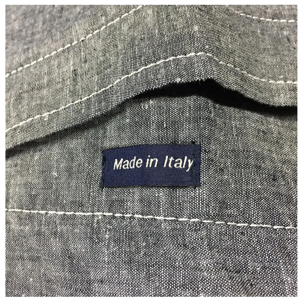 MANIFATTURA CECCARELLI camicia uomo chambray nera mod 705 QA collo guru