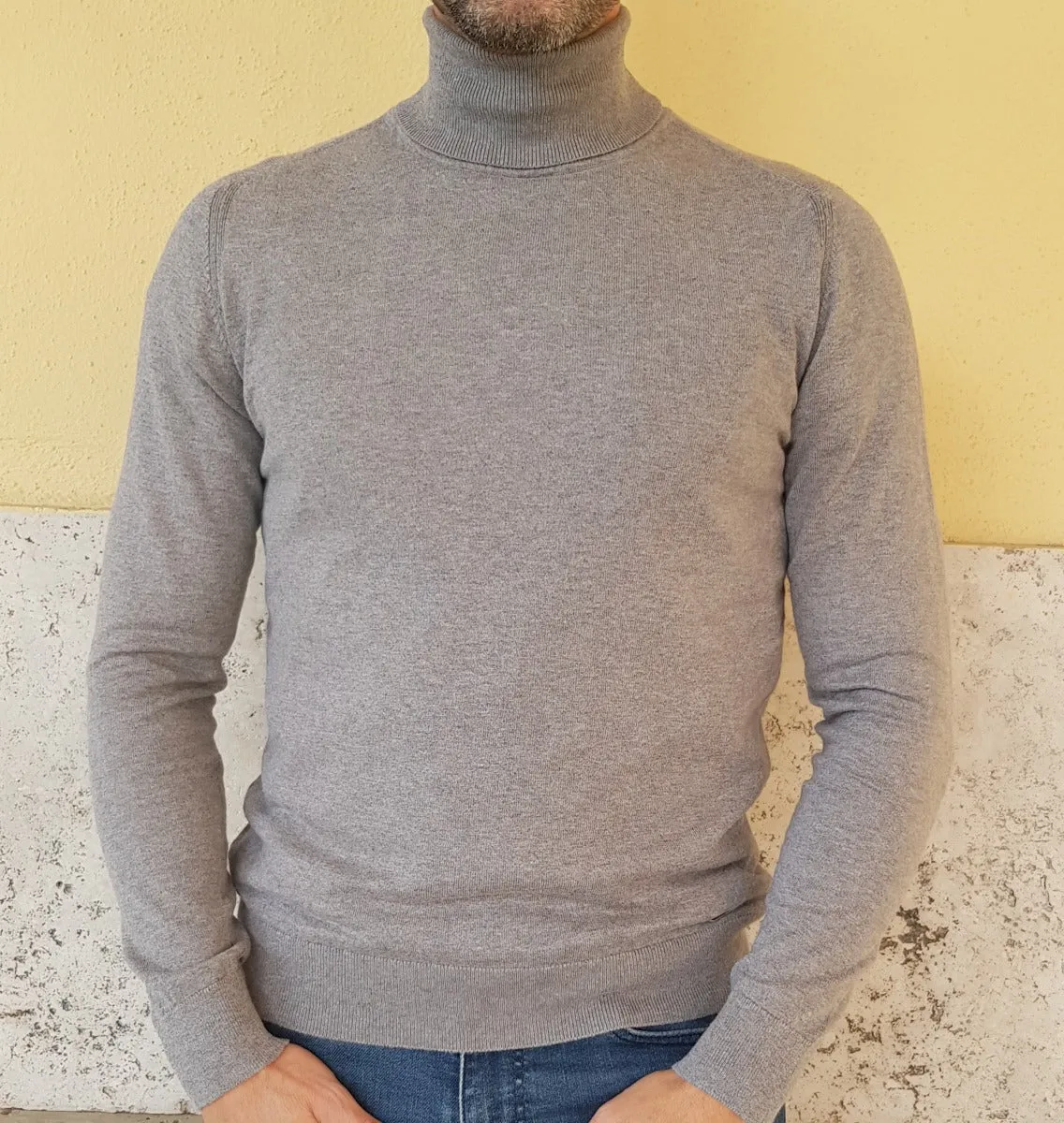 Markup abbigliamento uomo maglioncino seta-cash dolce vita grigio art.426
