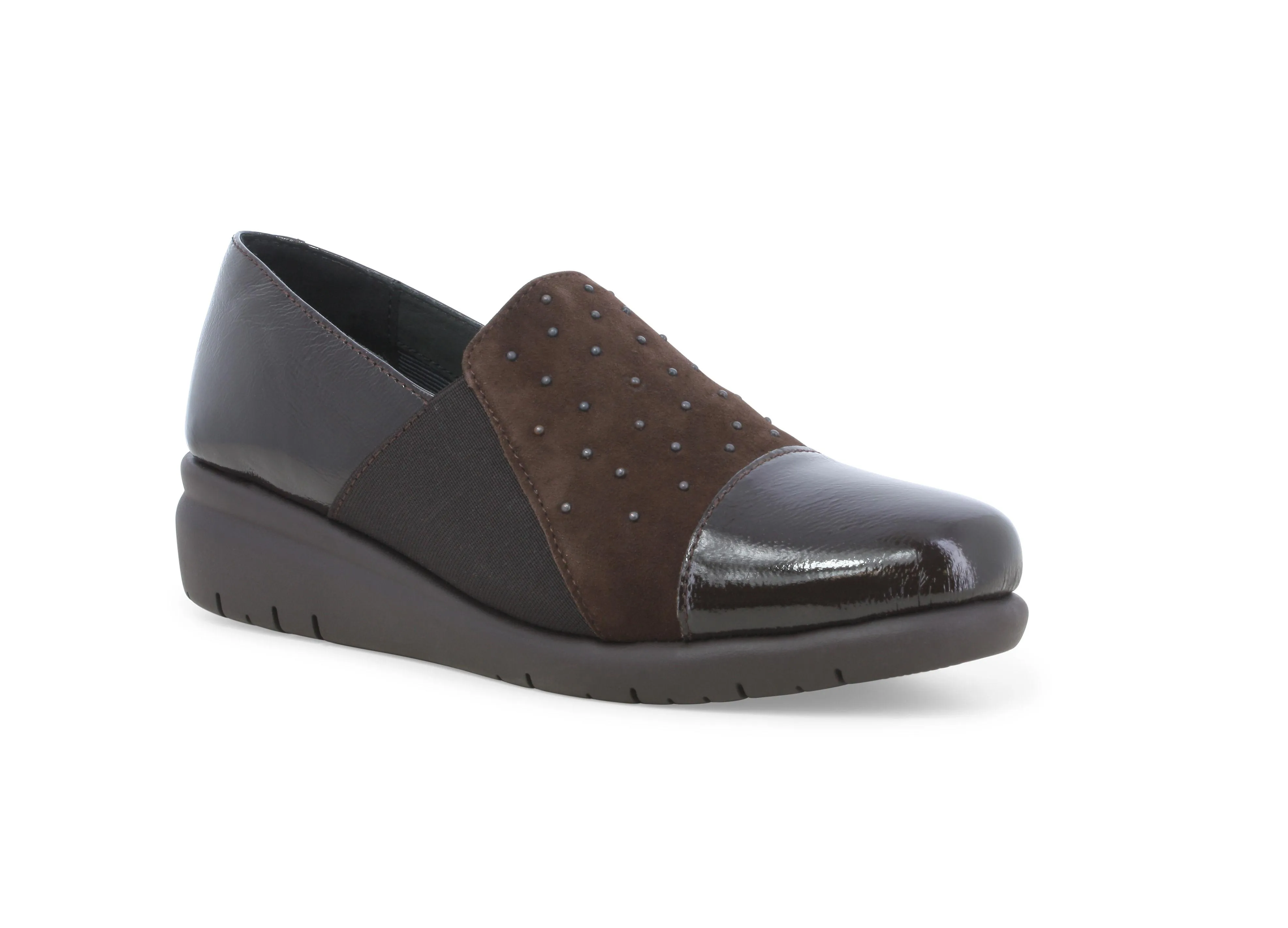 Melluso Mocassino donna in vernice e camoscio marrone k55239w