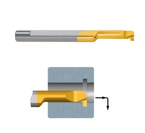 MGL7B1.19L22BMK Micro Bareno sinistro per scanalatura Tiny Tools Carmex in metallo duro BMK, fantina mobile