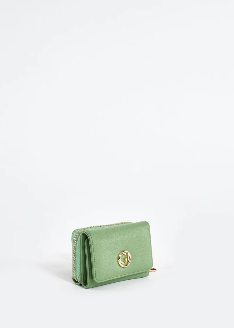 Mini portafoglio in similpelle con logo