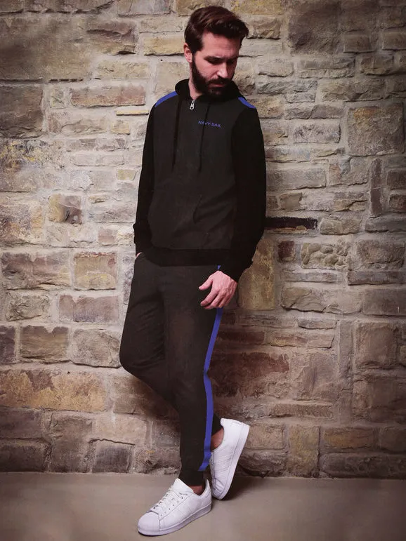 Navy Sail Sweat homme avec capuche et zip