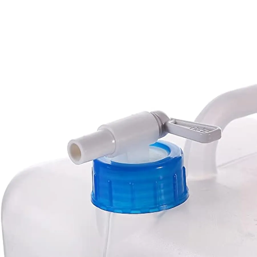 oAutoSjy 4 contenitori per l’acqua pieghevoli con beccuccio, in plastica, portatile, con manico, 10 l, borsa per cubo d’acqua di