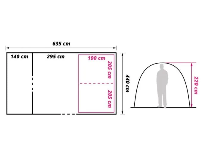 Obelink Dallas 6 XL tenda a tunnel