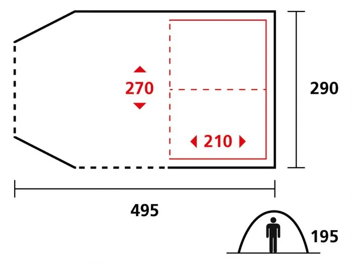 Obelink Optima 4 tenda a tunnel