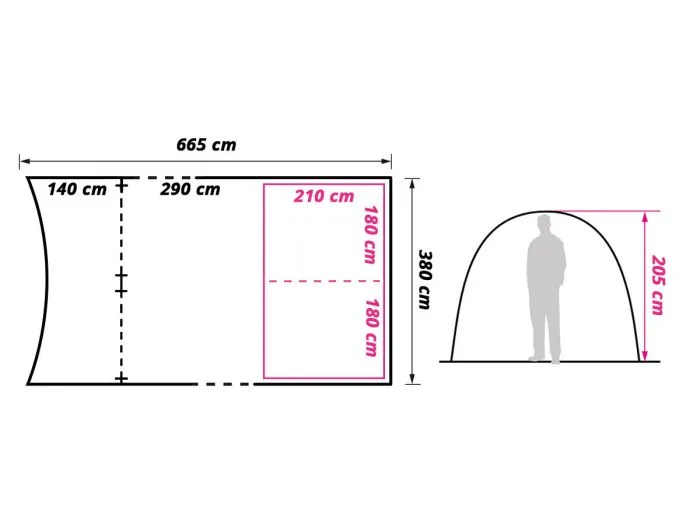 Obelink Primo 6 CoolDark tenda a tunnel