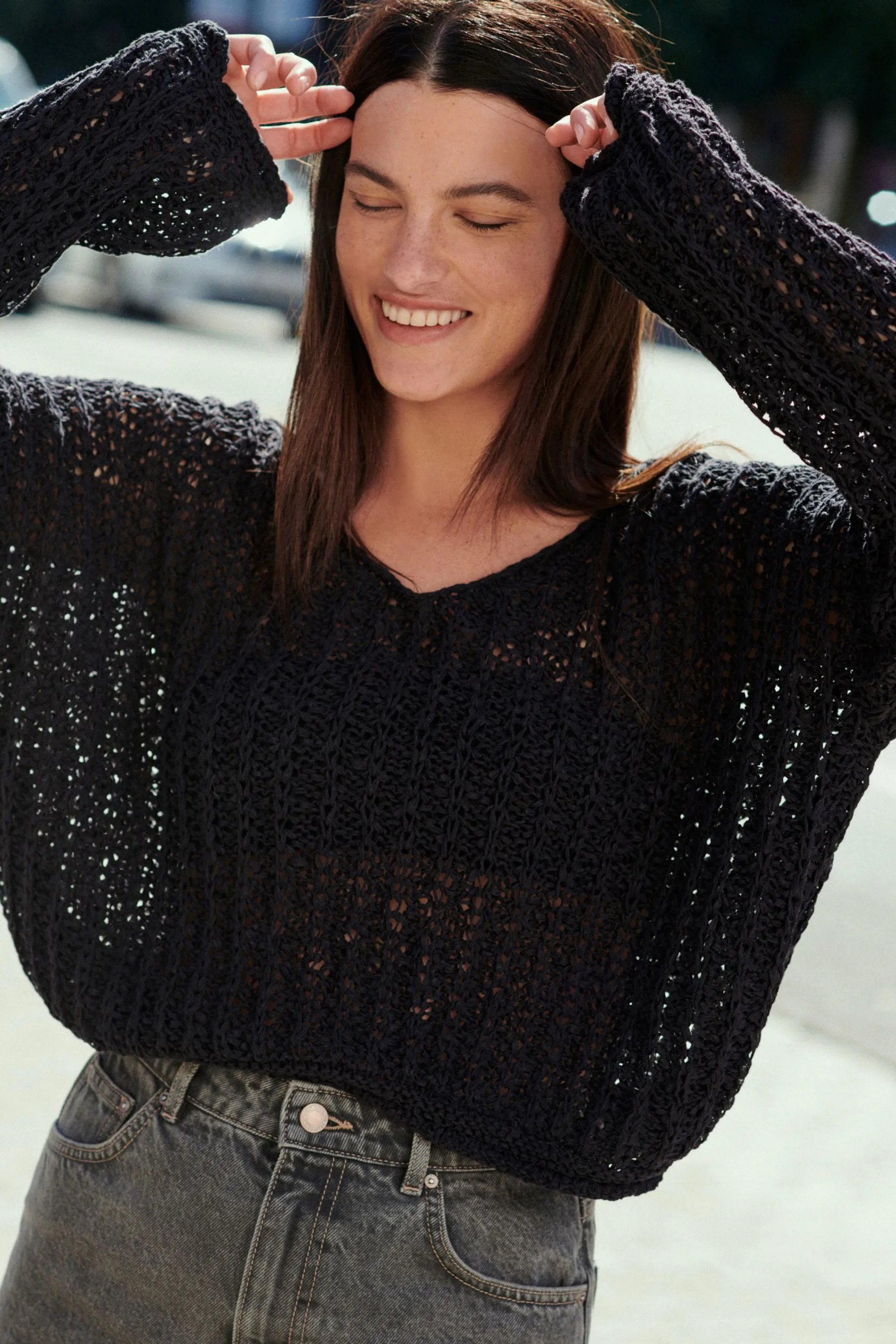 Open Stitch Knitted Top    