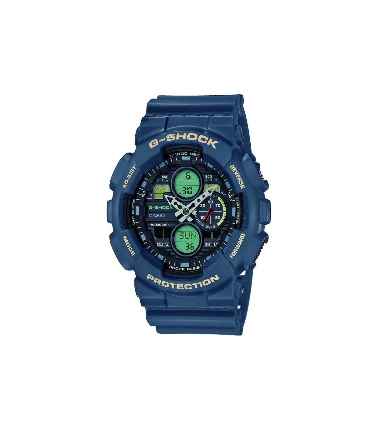 Orologio Casio Uomo Gomma G-Shock Blu GA-140-2AER