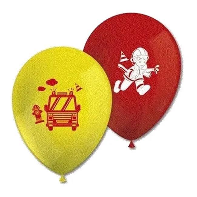 Palloncini in lattice pompieri in azione 28 cm - 8 pz.