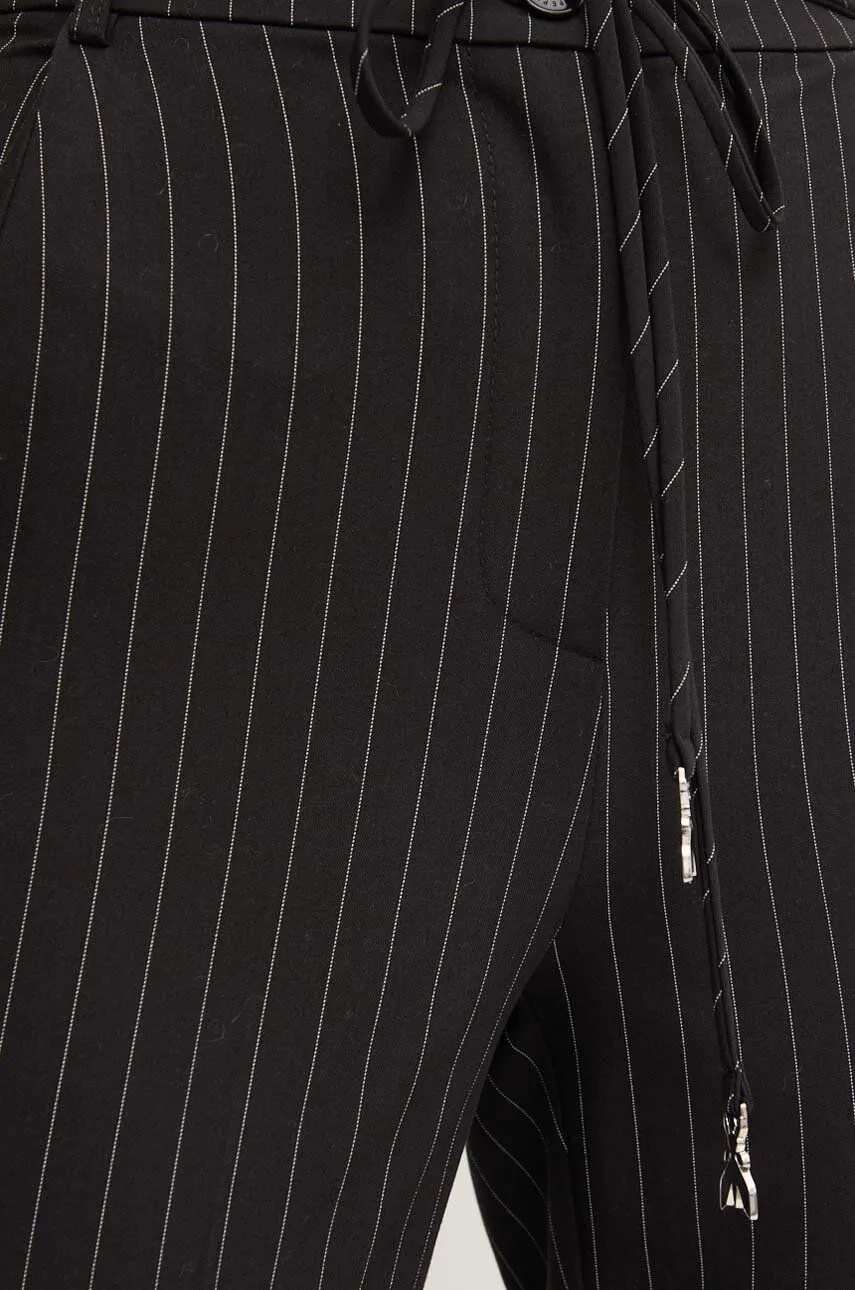 Pantalone Gessato Sigaretta Nero Patrizia Pepe