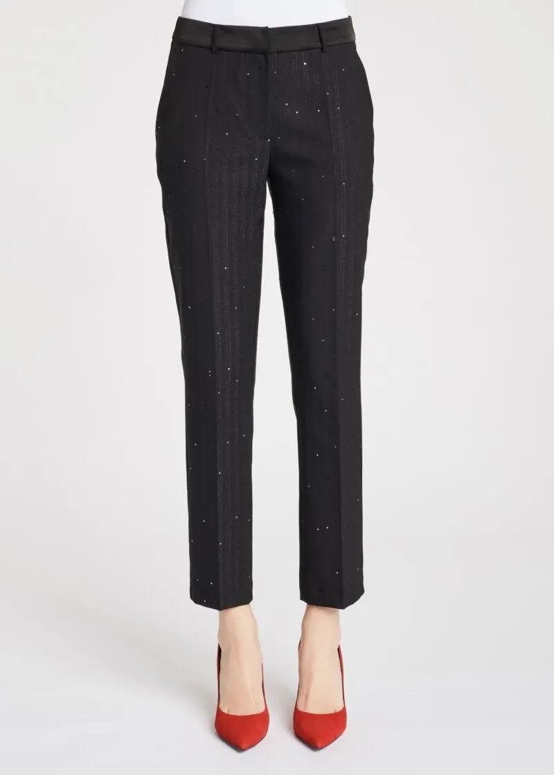 Pantaloni a sigaretta gessati