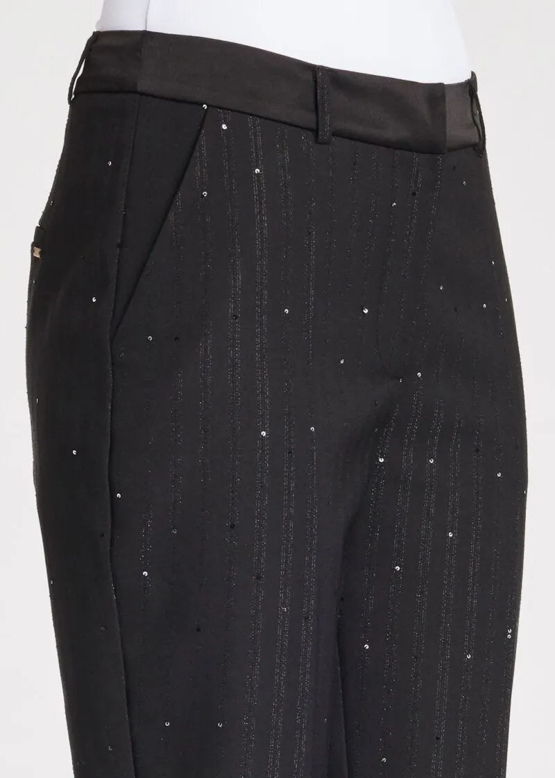 Pantaloni a sigaretta gessati