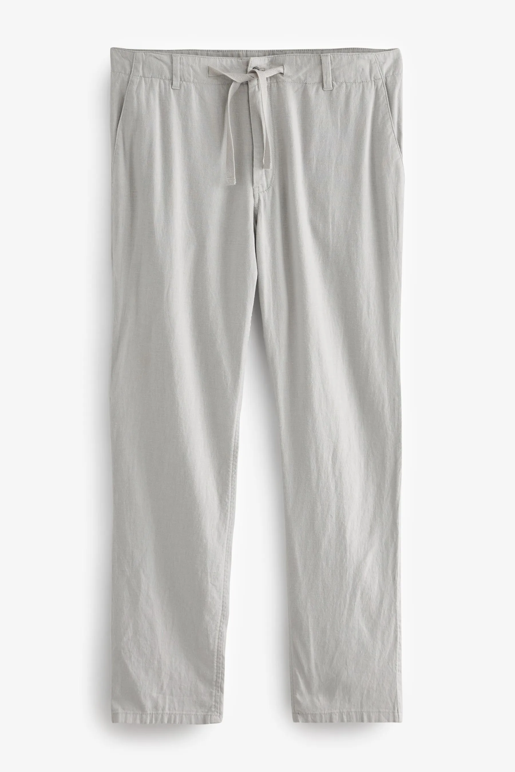 Pantaloni in viscosa e lino con coulisse    