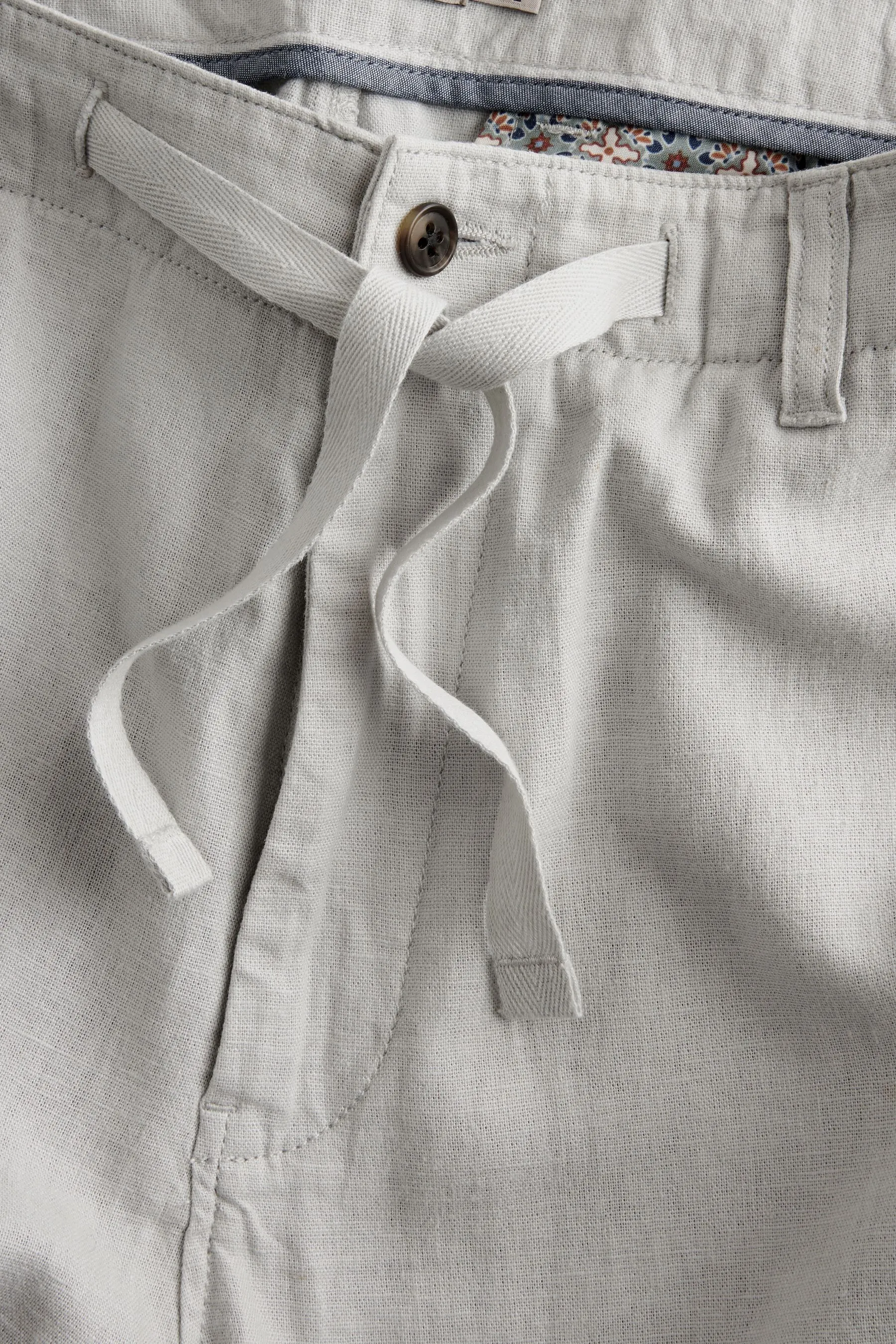 Pantaloni in viscosa e lino con coulisse    