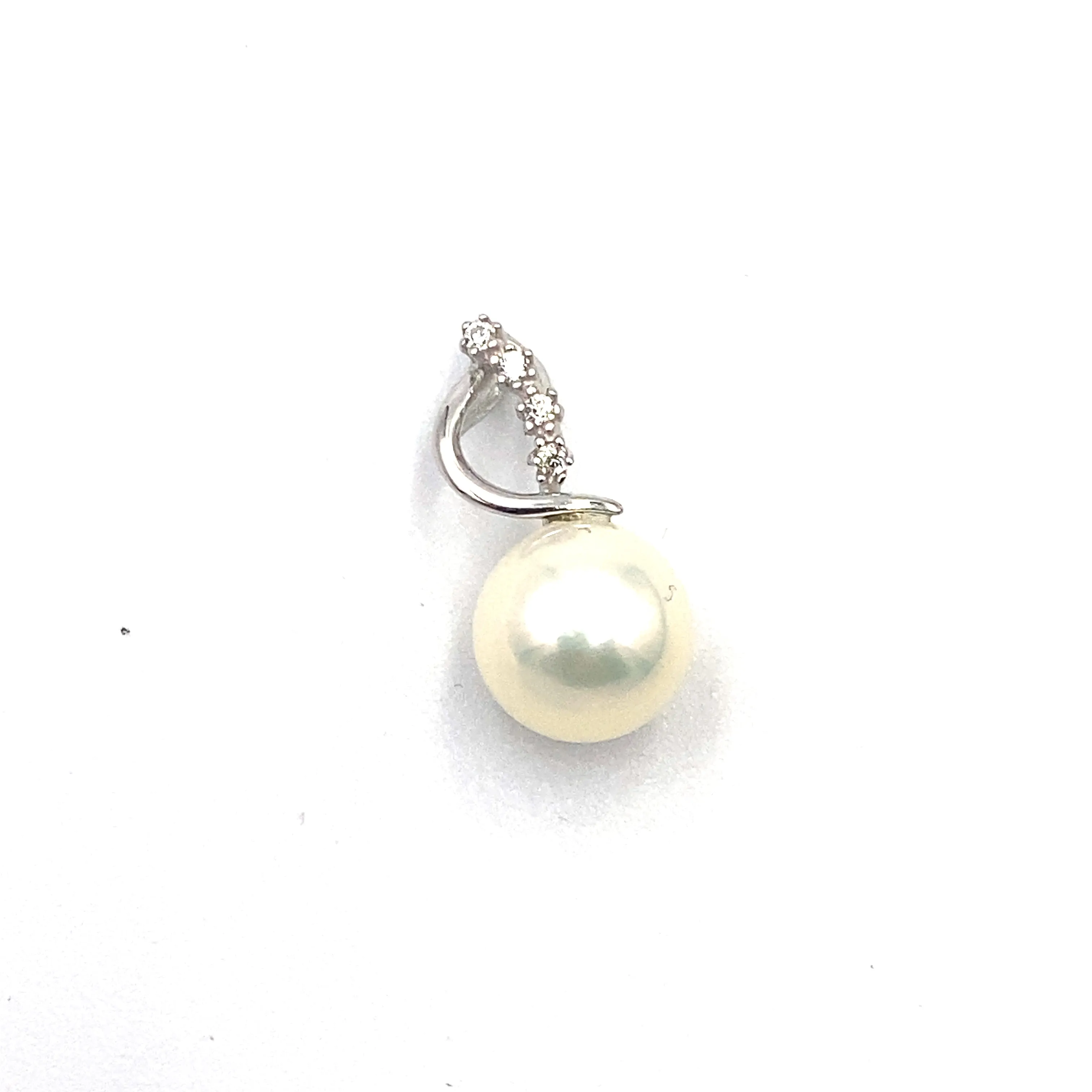 Pendente Perla Oro Bianco