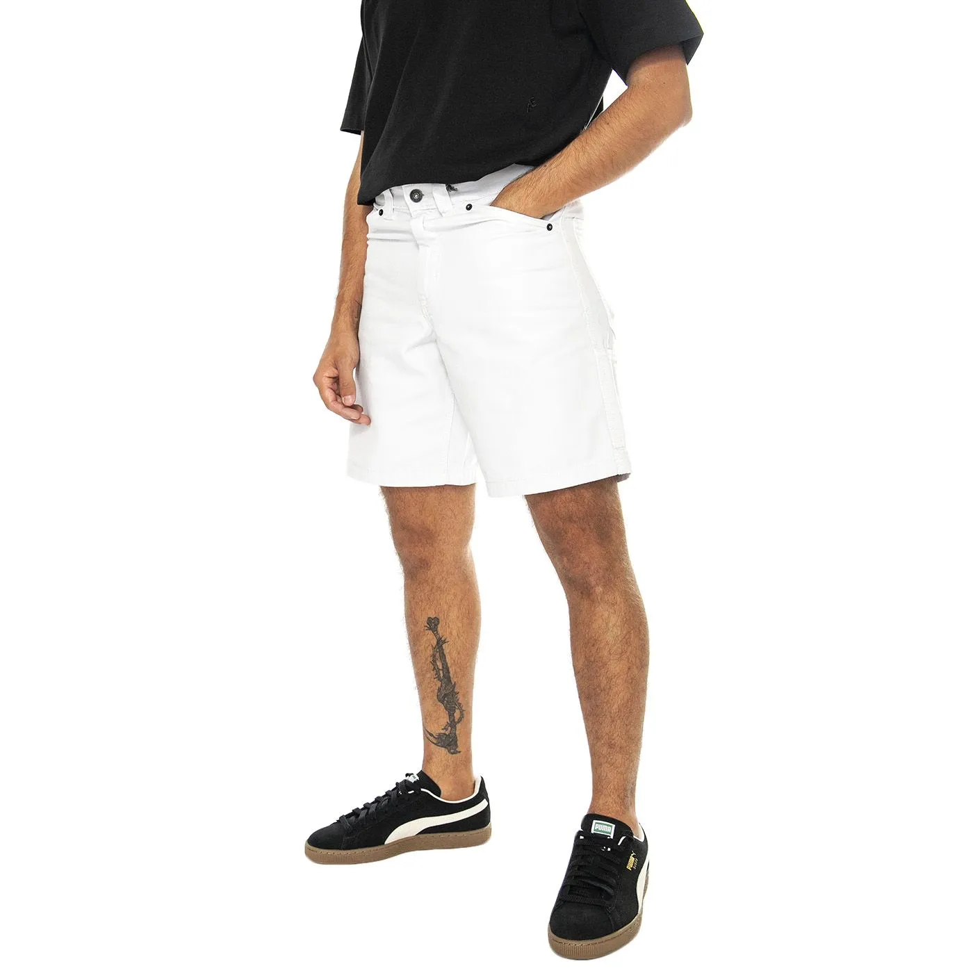 PENFIELD Workwear Carpenter Shorts Nimbus Cloud - Bermuda Uomo Grigi    