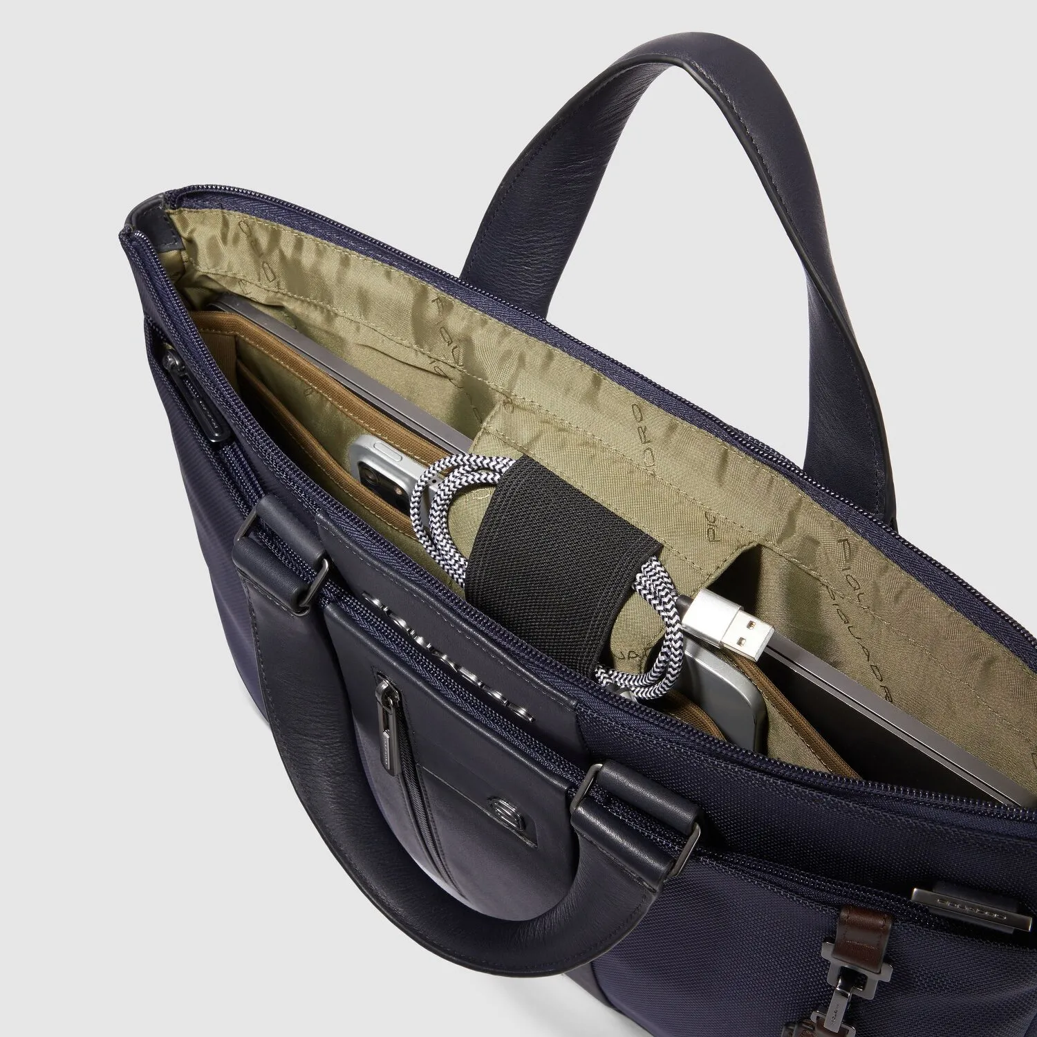 Piquadro Brief 2 Valigetta Protezione RFID Pelle 42 cm Scomparto per laptop